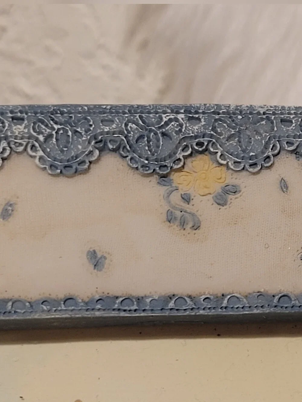 Vintage A. Richesco Blue Floral Tea Set Picture Frame  4x6